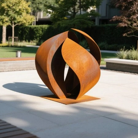 corten steel garden sculpture